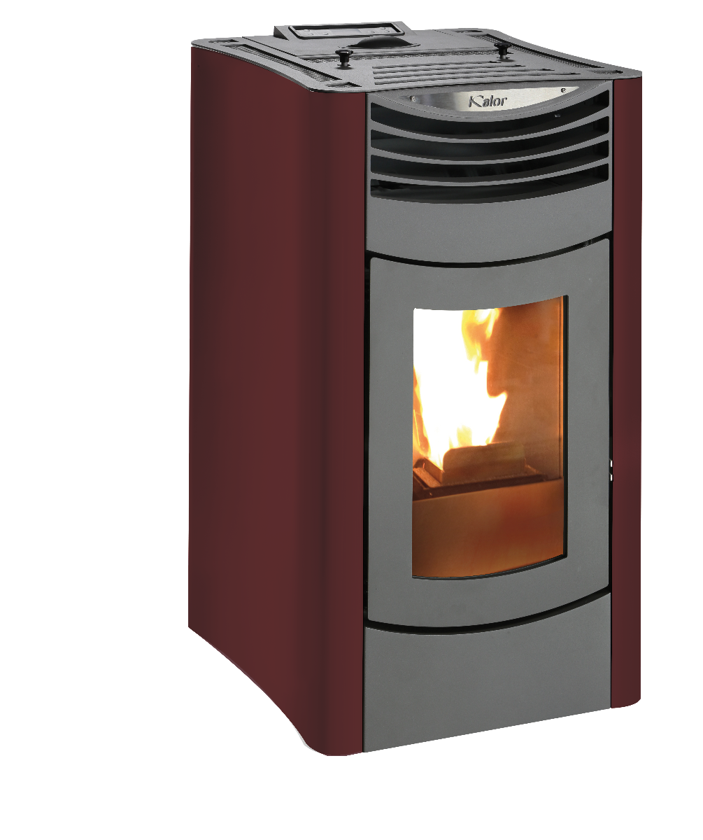 KALOR Pelletofen Ermetica 98 Nux Mod 8 bordeaux | klimaworld.com