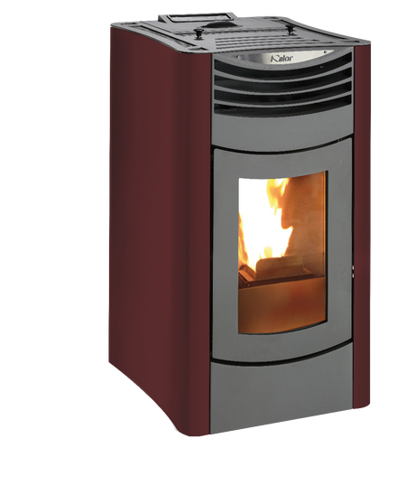KALOR Pelletofen Ermetica 98 Nux Mod 8 bordeaux | klimaworld.com