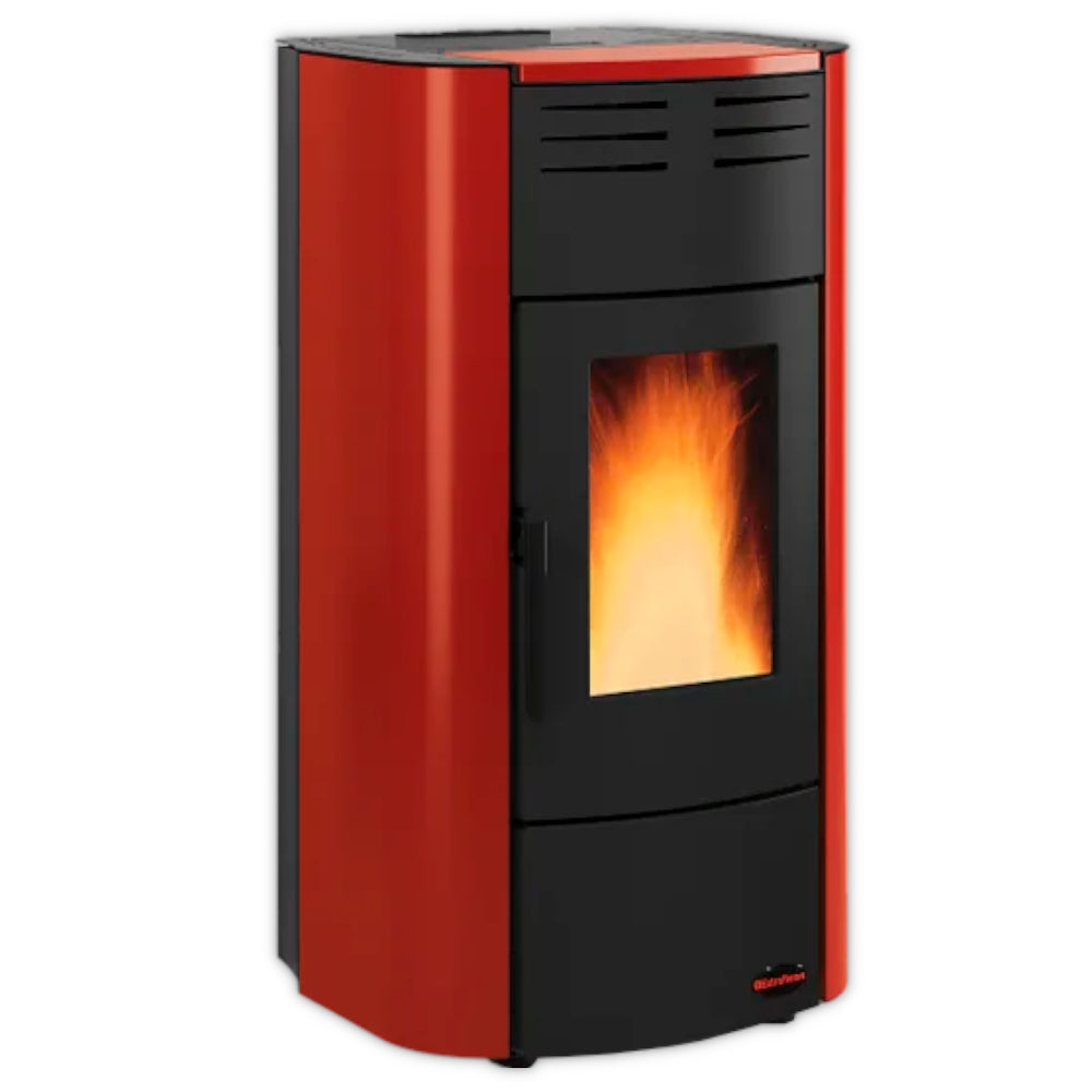 Extraflame belüfteter Pelletofen RAFFAELLA IDRO H15 5.0 Bordeaux | Klimaworld.com