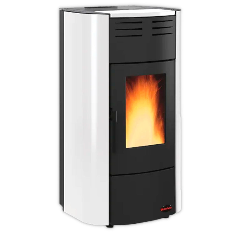 Extraflame belüfteter Pelletofen RAFFAELLA IDRO H15 5.0 Weiss | Klimaworld.com