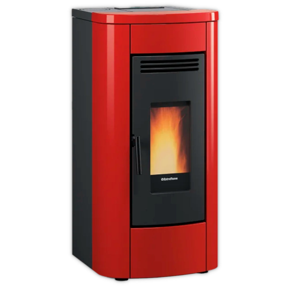 Extraflame beluefteter Pelletofen KLAUDIA 5.0 EVO Bordeaux | Klimaworld.com