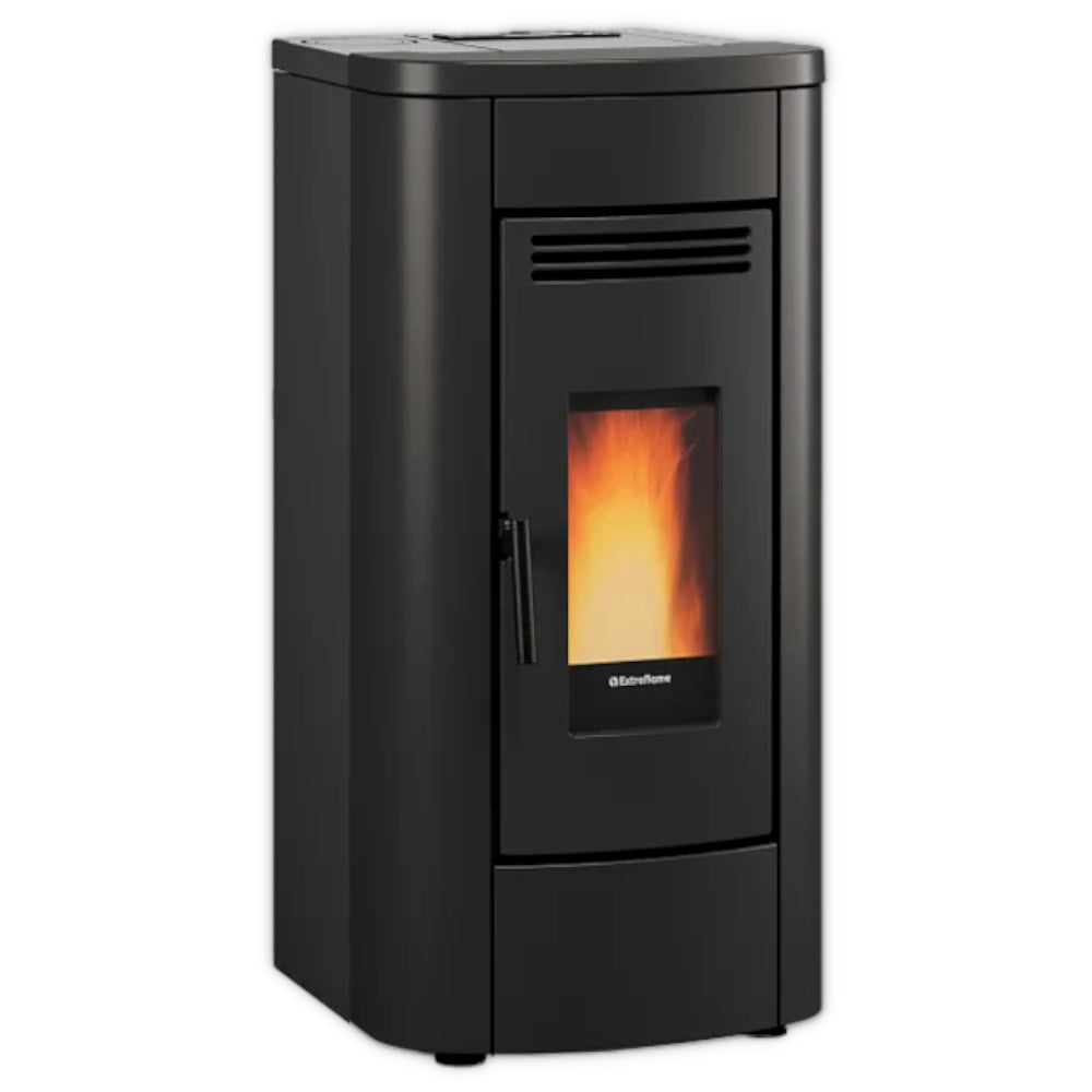 Extraflame beluefteter Pelletofen KLAUDIA 5.0 EVO Schwarz | Klimaworld.com