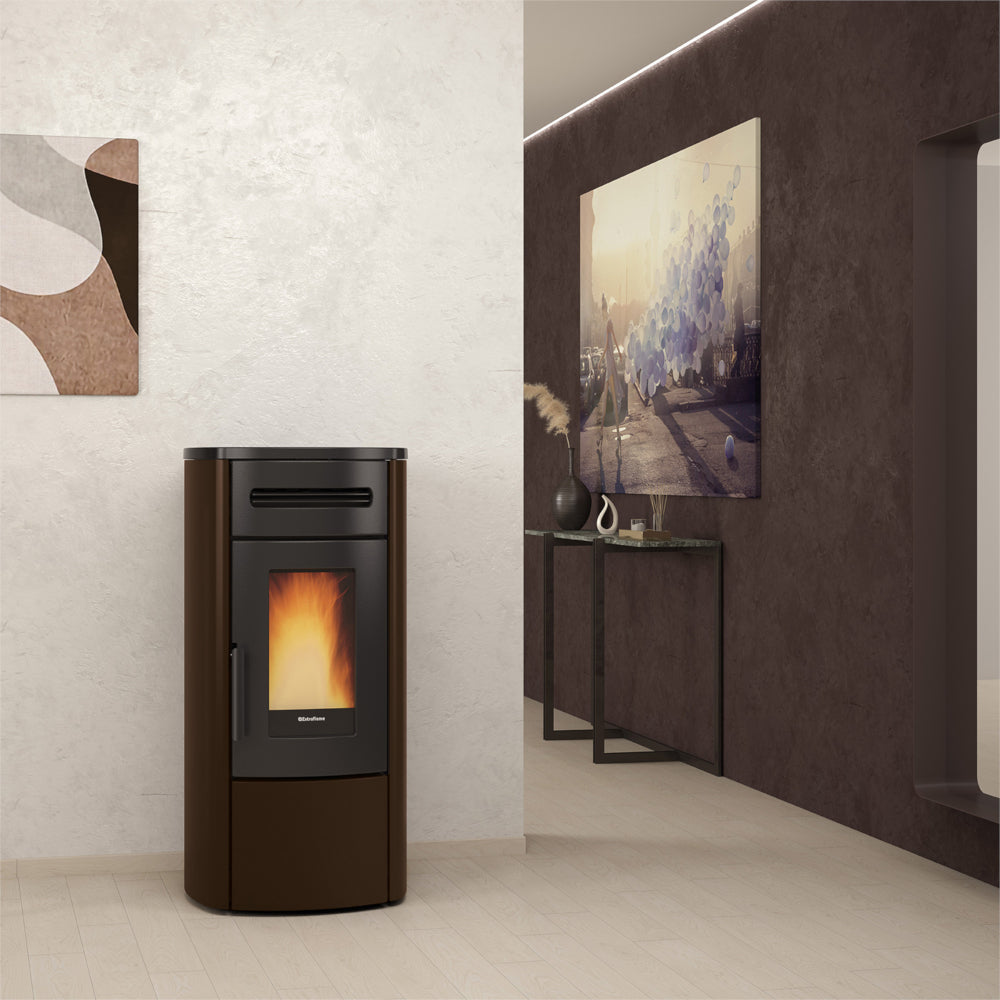 Extraflame wasserf. Pelletofen Guenda Idro 5.0 Evolution Line, Bronze | klimaworld.com