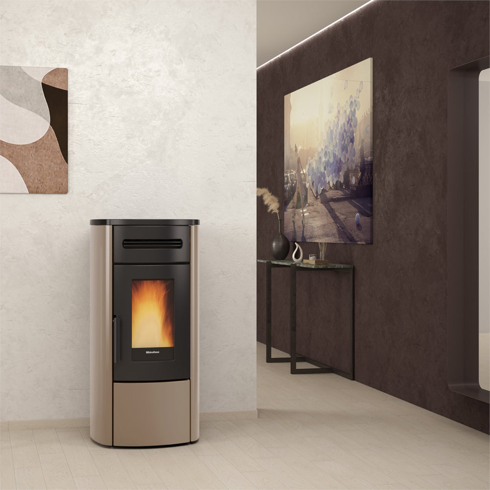 Extraflame wasserf. Pelletofen Guenda Idro 5.0 Evolution Line, Tortora | klimaworld.com