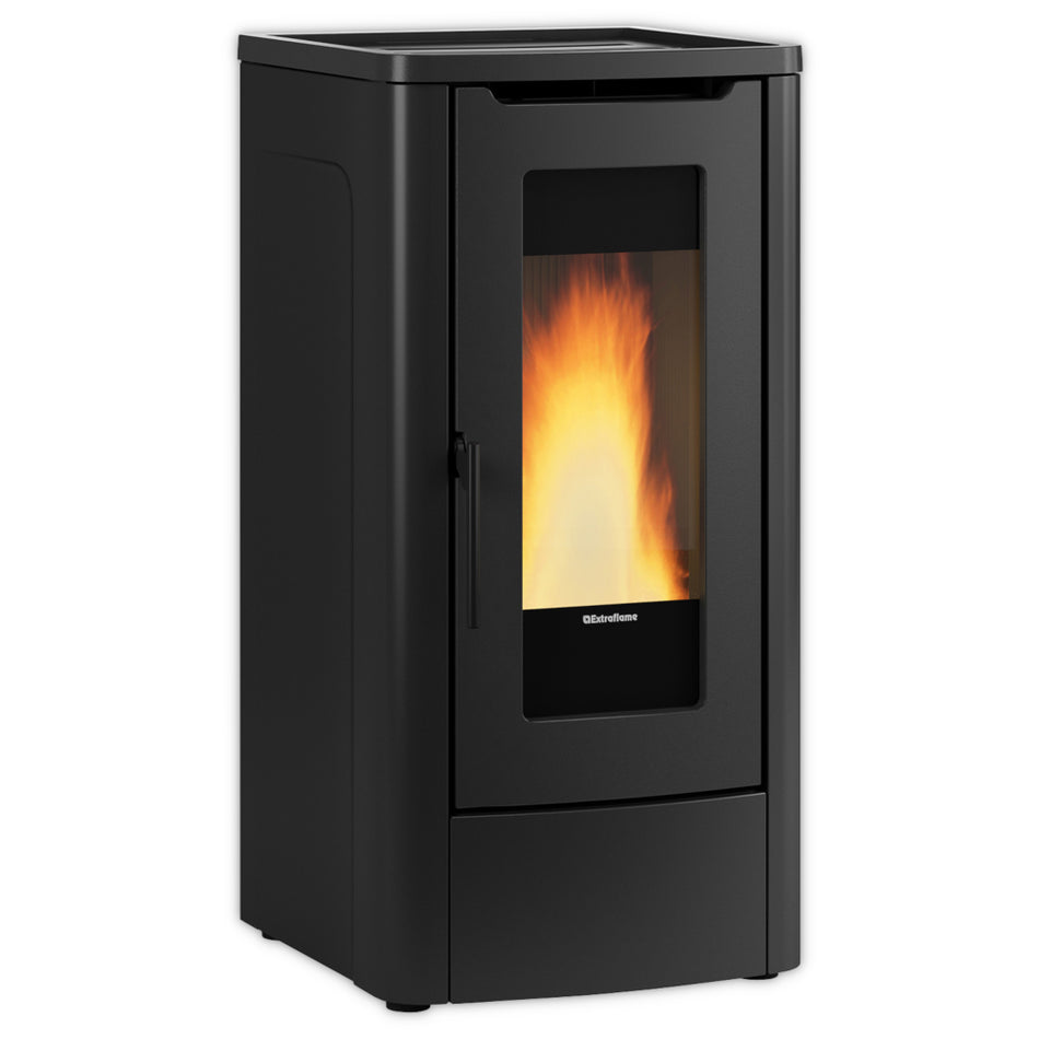 Extraflame kanalisierter Pelletofen | Dahiana Plus VFS schwarz | 10 kW