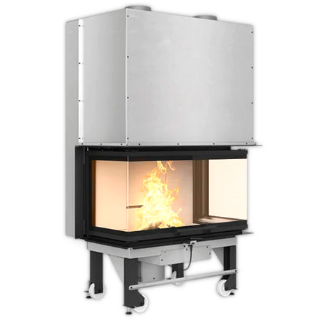 La Nordica Kamineinsatz MONOBLOCCO 3LC.16 mit grossem Glasfenster und sichtbaren Flammen im Metallkoerper | Klimaworld.com