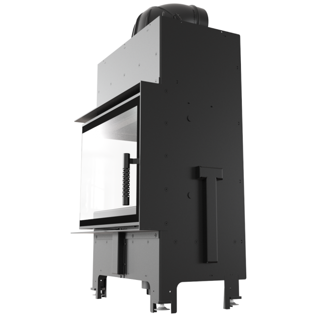 Kratki Kamineinsatz Floki | Eckscheibe links | 8 kW | klimaworlv.com