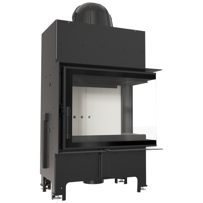 Kratki Kamineinsatz Floki | Eckscheibe rechts | 8 kW ➔ klimaworlv.com