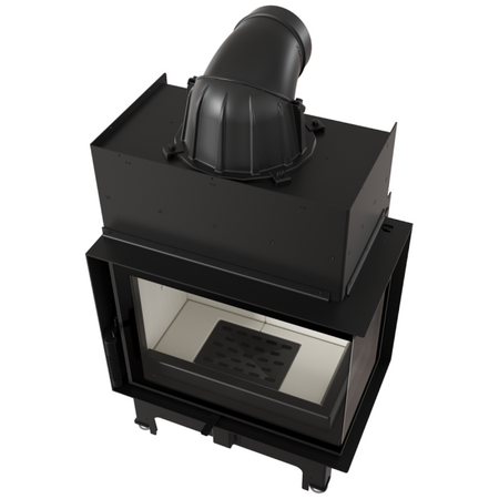 Kratki Kamineinsatz Floki | Eckscheibe rechts | 8 kW | klimaworlv.com