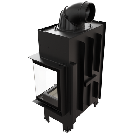 Kratki Kamineinsatz Floki | Eckscheibe rechts | 8 kW | klimaworlv.com