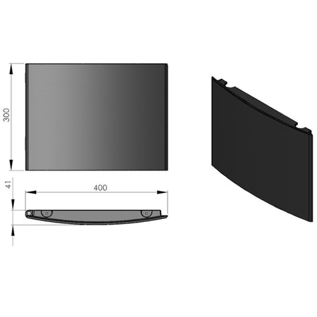 TermaTech | Holzfachtür für Kaminofen TT30 | Grau