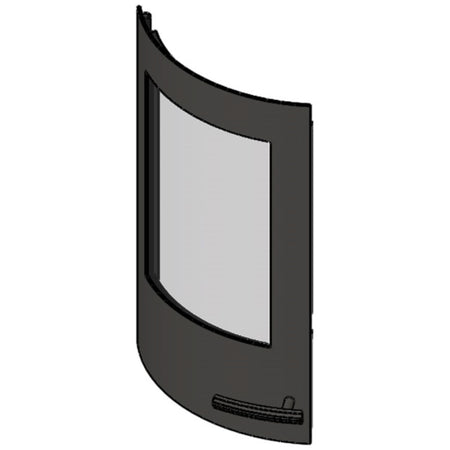 TermaTech | Tür komplett für Kaminofen TT20 | schwarz