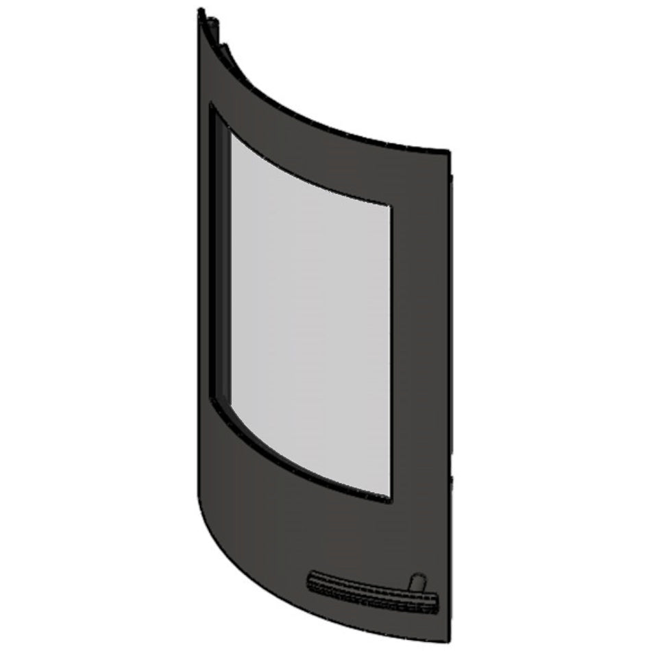 TermaTech | Tür komplett für Kaminofen TT20 | schwarz