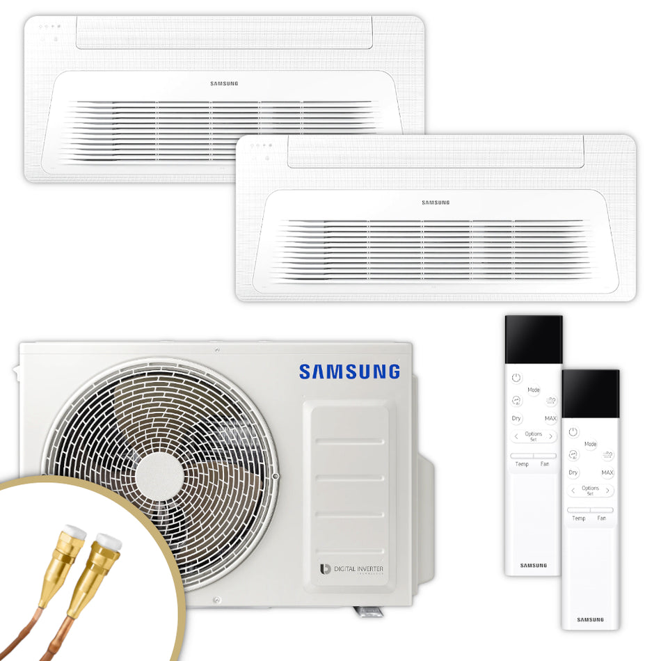 SAMSUNG | Deckenkassetten-Set WindFree | 3,5 kW + 3,5 kW | Quick-Connect