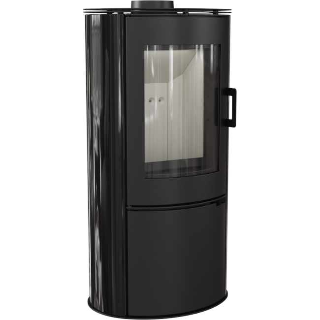Kratki Kaminofen Koza AB S/DR/KAFEL/CZARNY | Keramik schwarz | 8 kW  ➔ klimaworlv.com