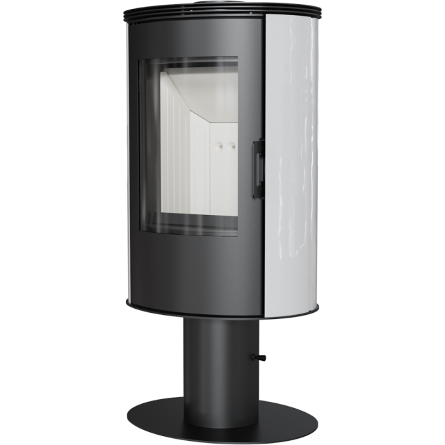 Kratki Kaminofen Koza AB S/N/DR/KAFEL/BIALY | Keramik weiß | 8 kW 