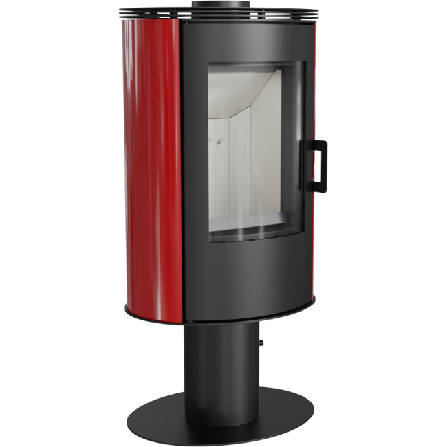 Kratki Kaminofen Koza AB S/N/DR/KAFEL/CZERWONY | Keramik rot | 8 kW 