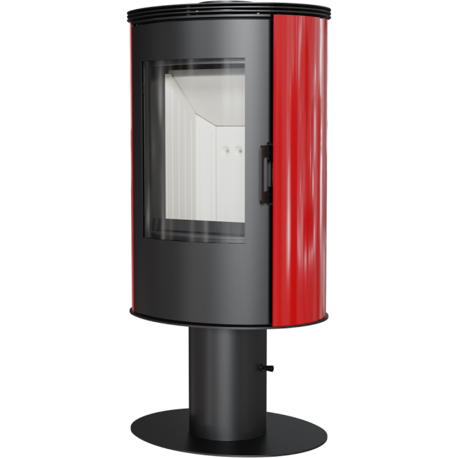 Kratki Kaminofen Koza AB S/N/DR/KAFEL/CZERWONY | Keramik rot | 8 kW 