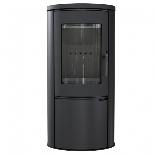 Kratki Kaminofen Koza AB | gebogene Scheibe | 8 kW | KOZA/AB/BLACK