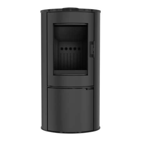 Kratki Kaminofen Koza AB S/DR/BLACK | gebogene Scheibe | 8 kW