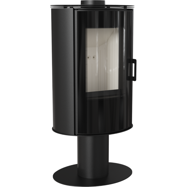 Kratki Kaminofen Koza AB S/N/DR/GLASS | mit Standfuß | Dekoglas | 8 kW  ➔ klimaworlv.com