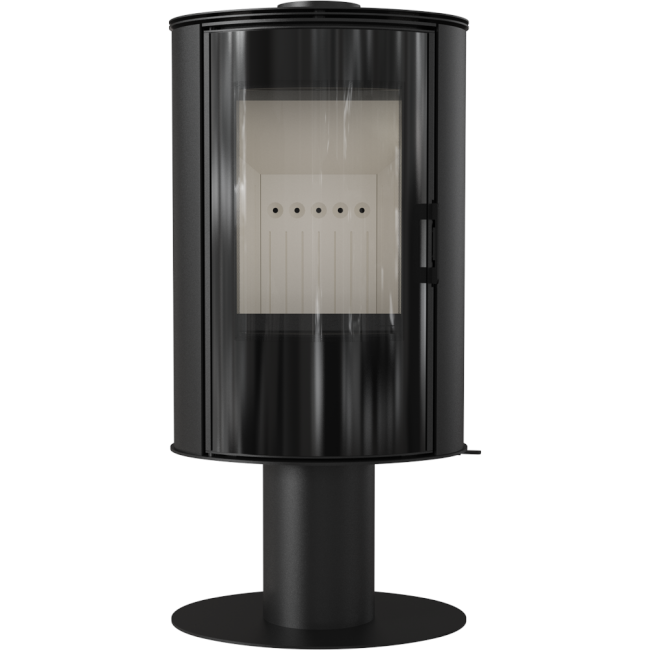 Kratki Kaminofen Koza AB S/N/DR/GLASS | mit Standfuß | Dekoglas | 8 kW 
klimaworld.com
