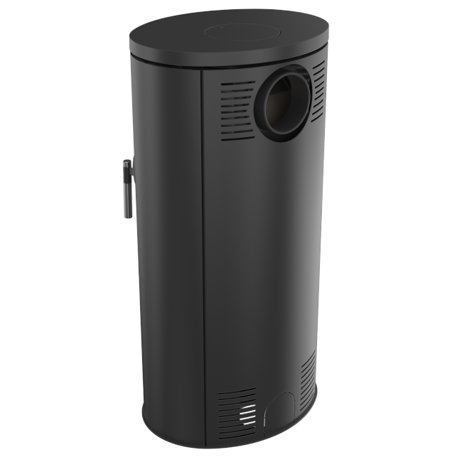 Kratki Kaminofen Koza AB | gebogene Scheibe | 8 kW | KOZA/AB/BLACK