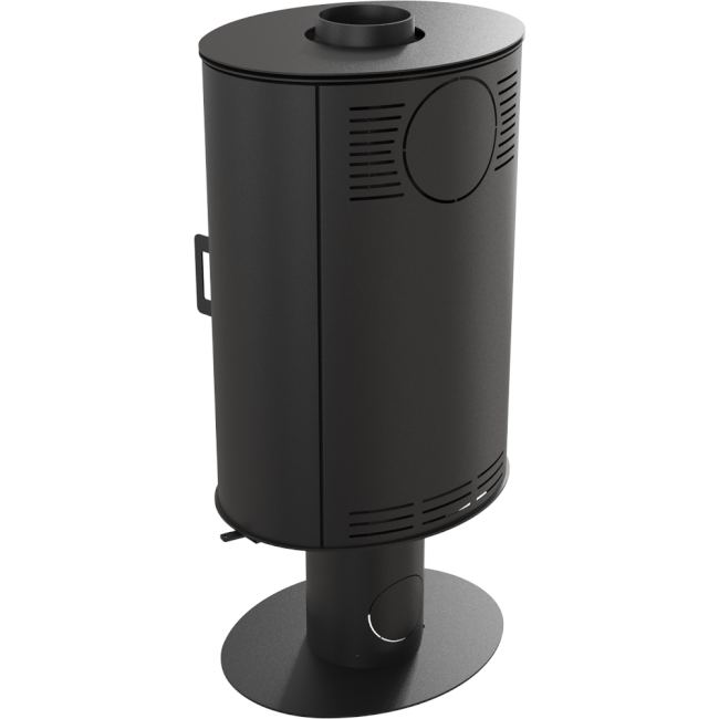 Kratki Kaminofen Koza AB S/N/DR/GLASS | mit Standfuß | Dekoglas | 8 kW 
klimaworld.com