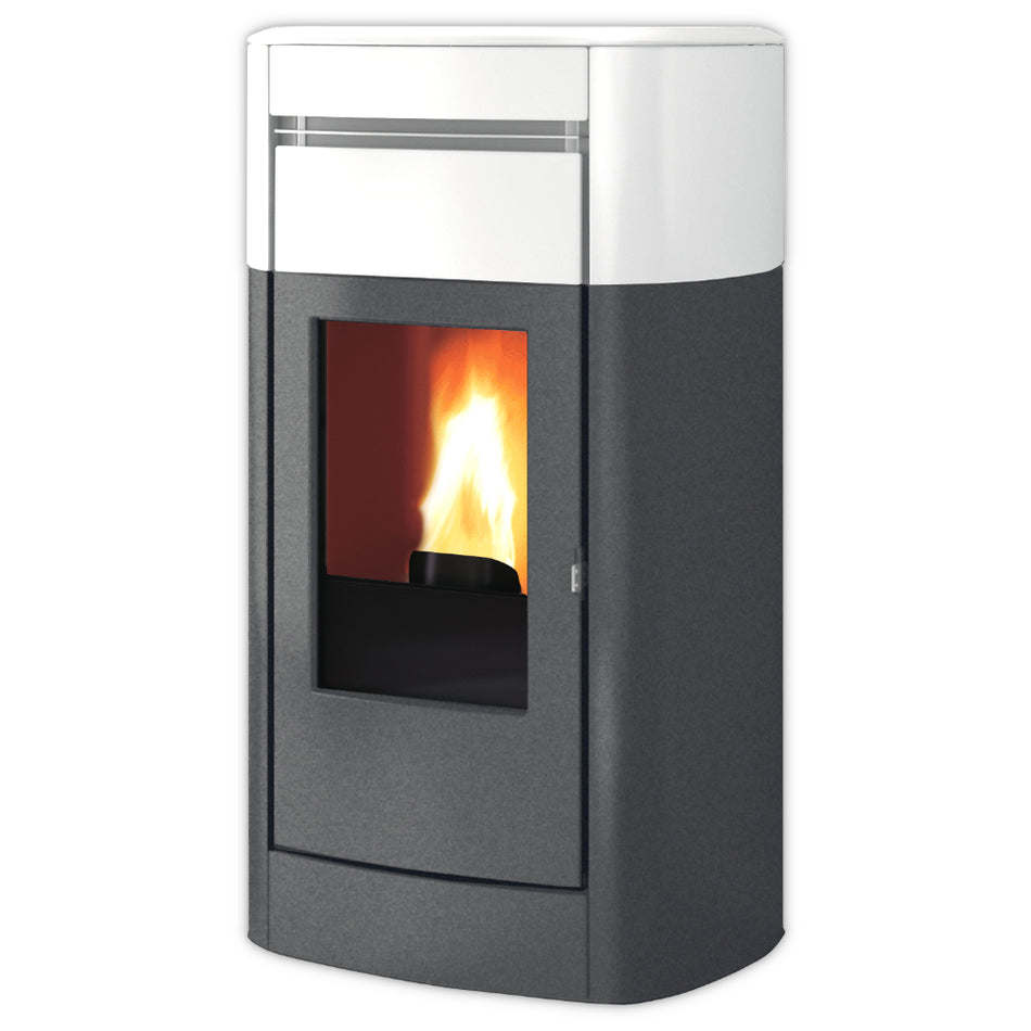 Edilkamin Pelletofen Vyda Evo | Keramik weiß | 14,8 kW