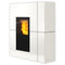 Edilkamin wasserführender Pelletofen Blade2 H18 Up Stahl weiß | 19,2 kW
