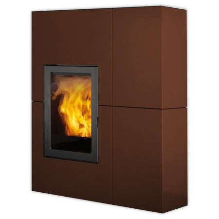 Rechteckiger Edilkamin Pelletofen Blade 12++ Evo in Bronze | klimaworld.com