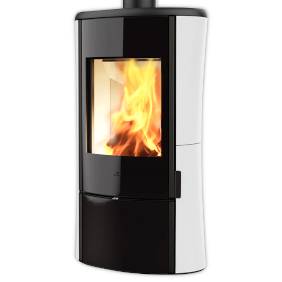 Edilkamin Luftholzöfen | Klass GL | Keramik mattweiß | 10,1 kW