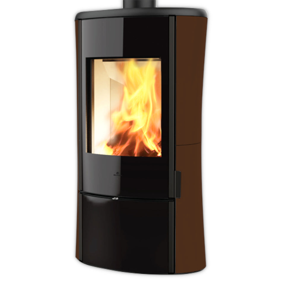 Edilkamin Luftholzöfen | Klass GL | Stahl bronze | 10,1 kW