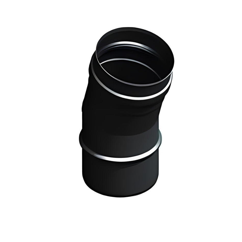Pelletrohre Pellet Winkel 15° DN 80mm schwarz