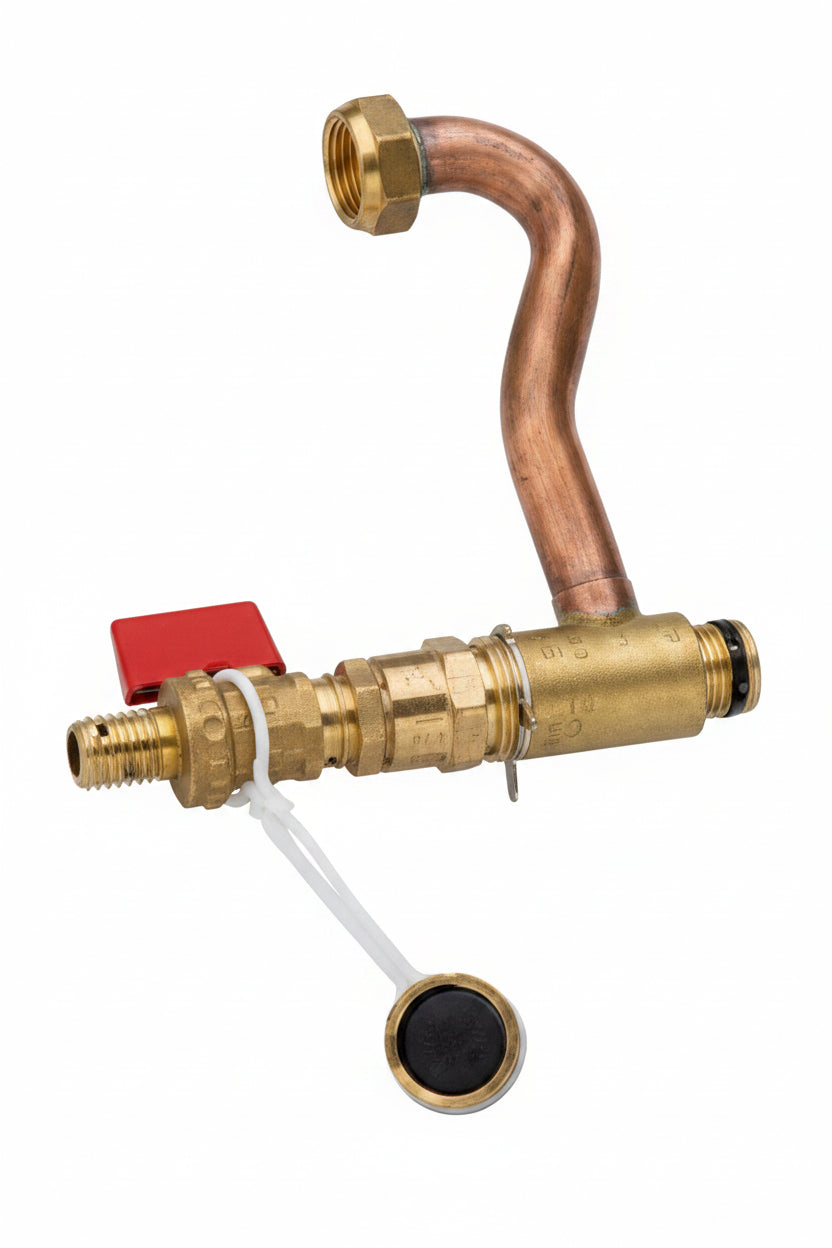 Entleerhahn einschließlich Adapter zum Einbau in Heizgeräte der Serie -7/-8 außer Ceramini, Nr.1552