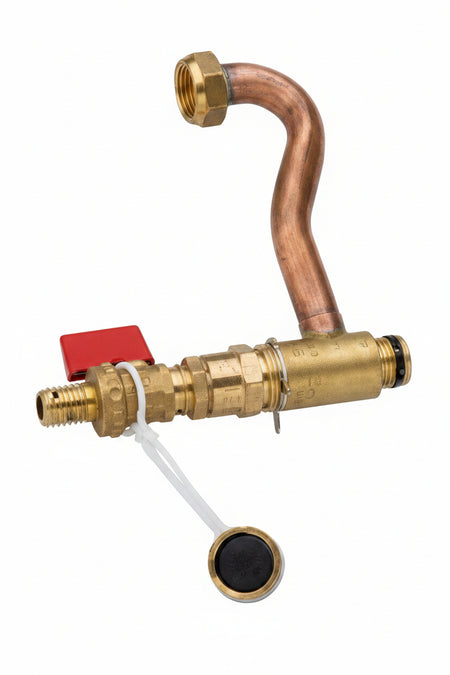 Entleerhahn einschließlich Adapter zum Einbau in Heizgeräte der Serie -7/-8 außer Ceramini, Nr.1552
