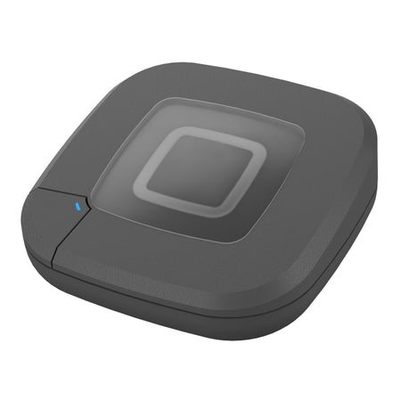 Homematic IP anthrazitfarbener Access Point, Steuerzentrale, Ansicht gekiptt | klimaworld.com
