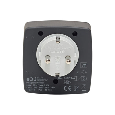 Homematic IP Dimmer-Steckdose | eQ-3 | HmIP-PDT-A | Phasenabschnitt, anthrazit | Hinten | klimaworld.com