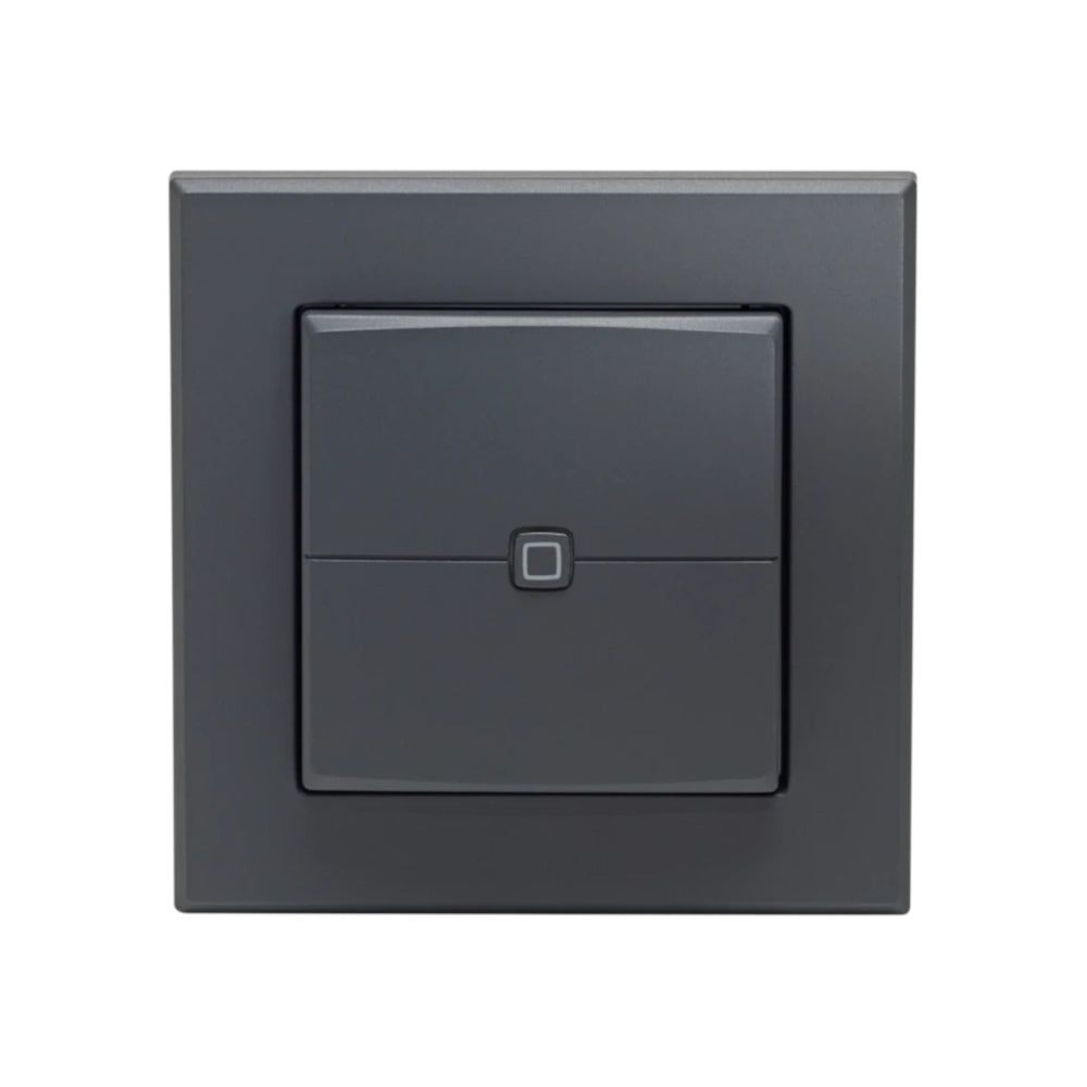Homematic IP Wandtaster – 2-fach | eQ-3 | HmIP-WRC2-A-2 | anthrazit | Vorne | klimaworld.com