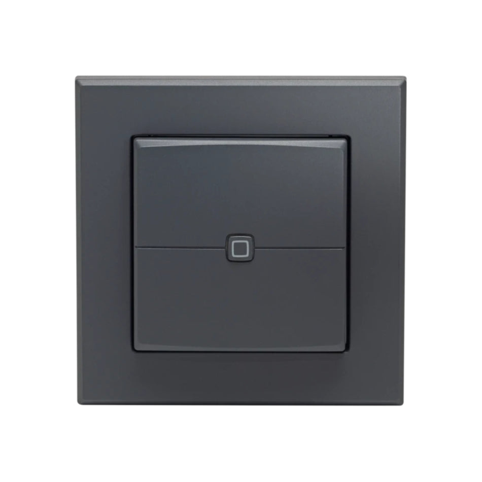 Homematic IP Wandtaster – 2-fach | eQ-3 | HmIP-WRC2-A-2 | anthrazit | Vorne | klimaworld.com