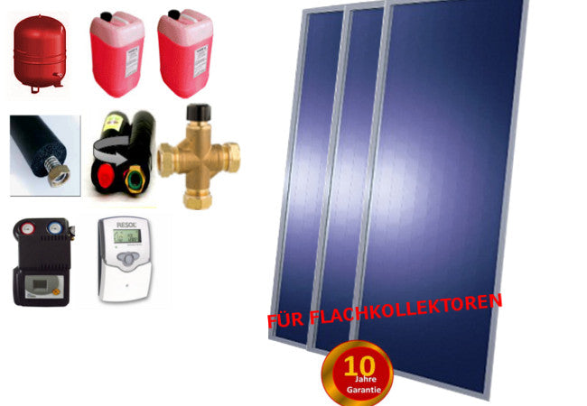 Solardual- Solarpaket Standard (7,26m²) mit Flachkollektor