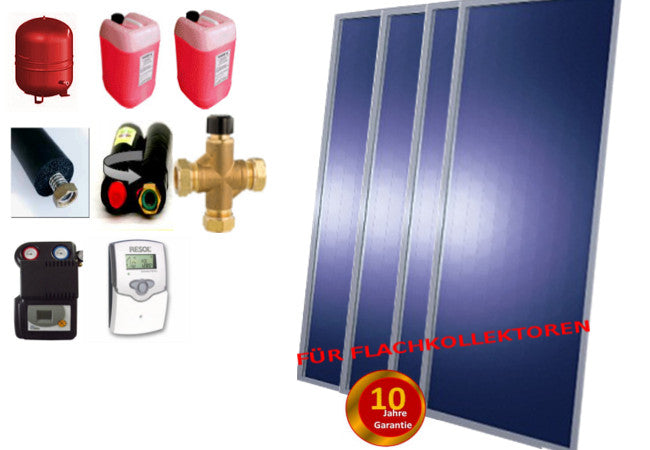 Solardual- Solarpaket Expert (9,68m²) mit Flachkollektor
