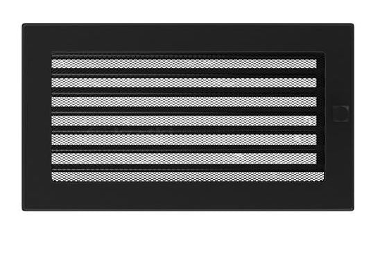 Lüftungsgitter Luftgitter mit Lamellen 17x37 cm,schwarz