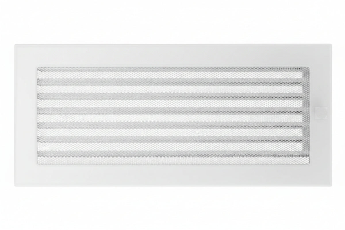 Kamingitter Lüftungsgitter Luftgitter Lamellen 17x30 cm, weiss