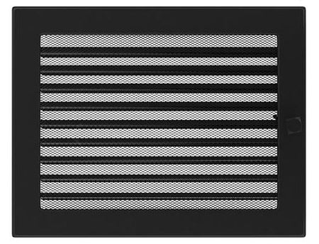 Lüftungsgitter Luftgitter mit Lamellen 22x30 cm, schwarz