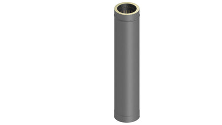 Längenelement 1000 mm für doppelwandige Zuluftsysteme grau 