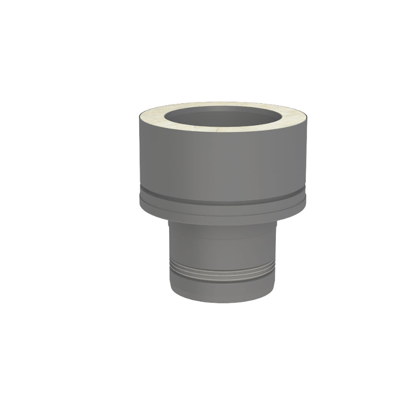 Pellet - Ofenrohr | Übergang | EW-PV - DW-ECO2.0 | gussgrau