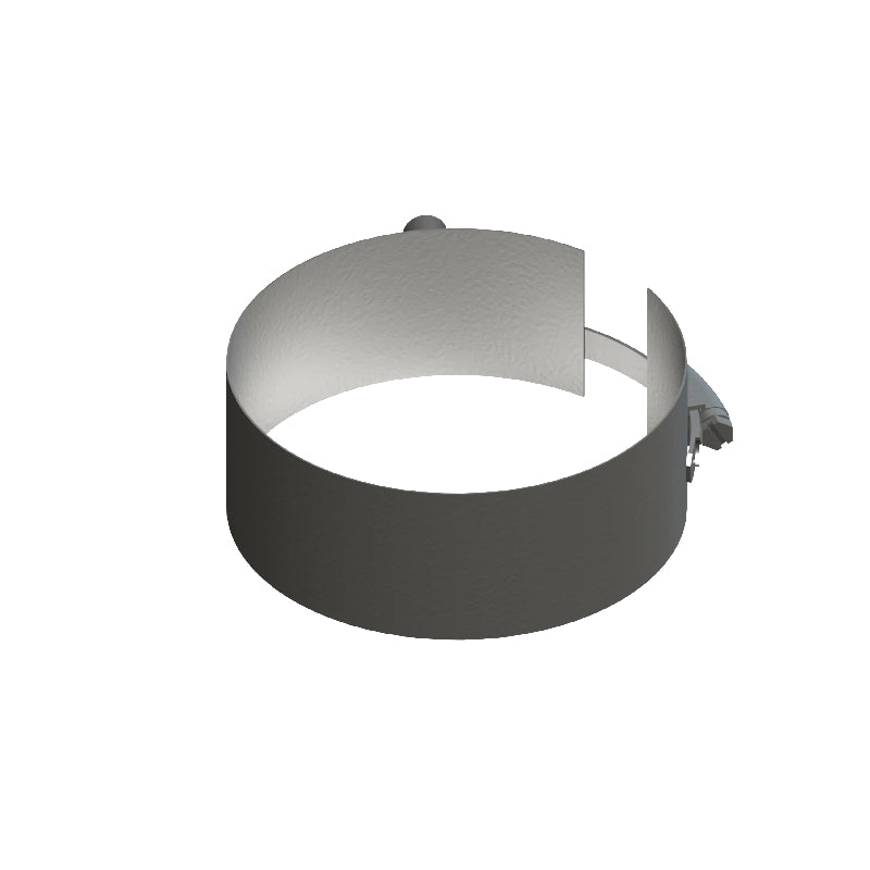 Jeremias Pellet Befestigungsschelle mit Gewindmuffe | schwarz | Ø80 mm