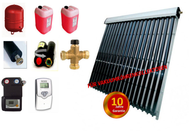 Solardual- Solarpaket Standard (7,28 m²) mit Vakuumröhrenkollektoren