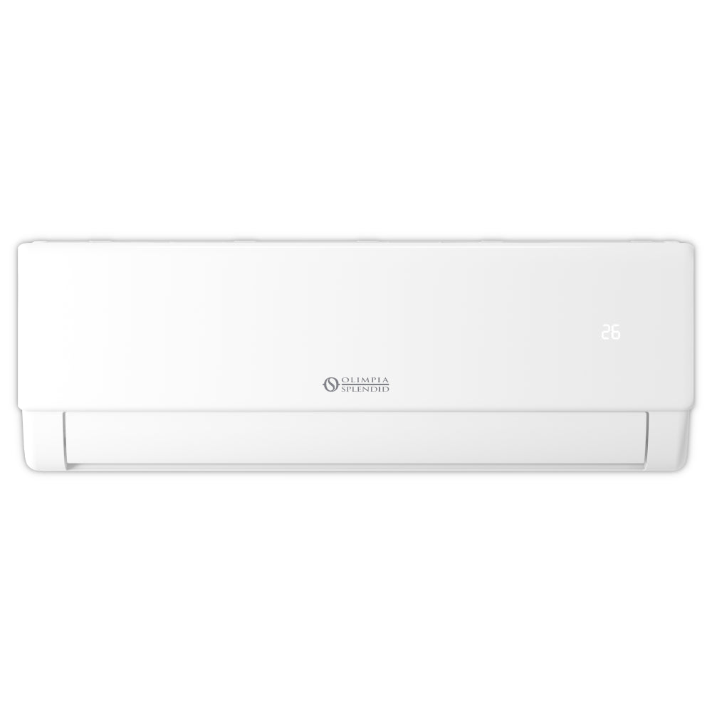 OLIMPIA SPLENDID NEXYA S5 E INVERTER weisses Wandgeraet mit abegrundeten Ecken und Temperaturanzeige, Markenlogo mittig | Klimaworld.com